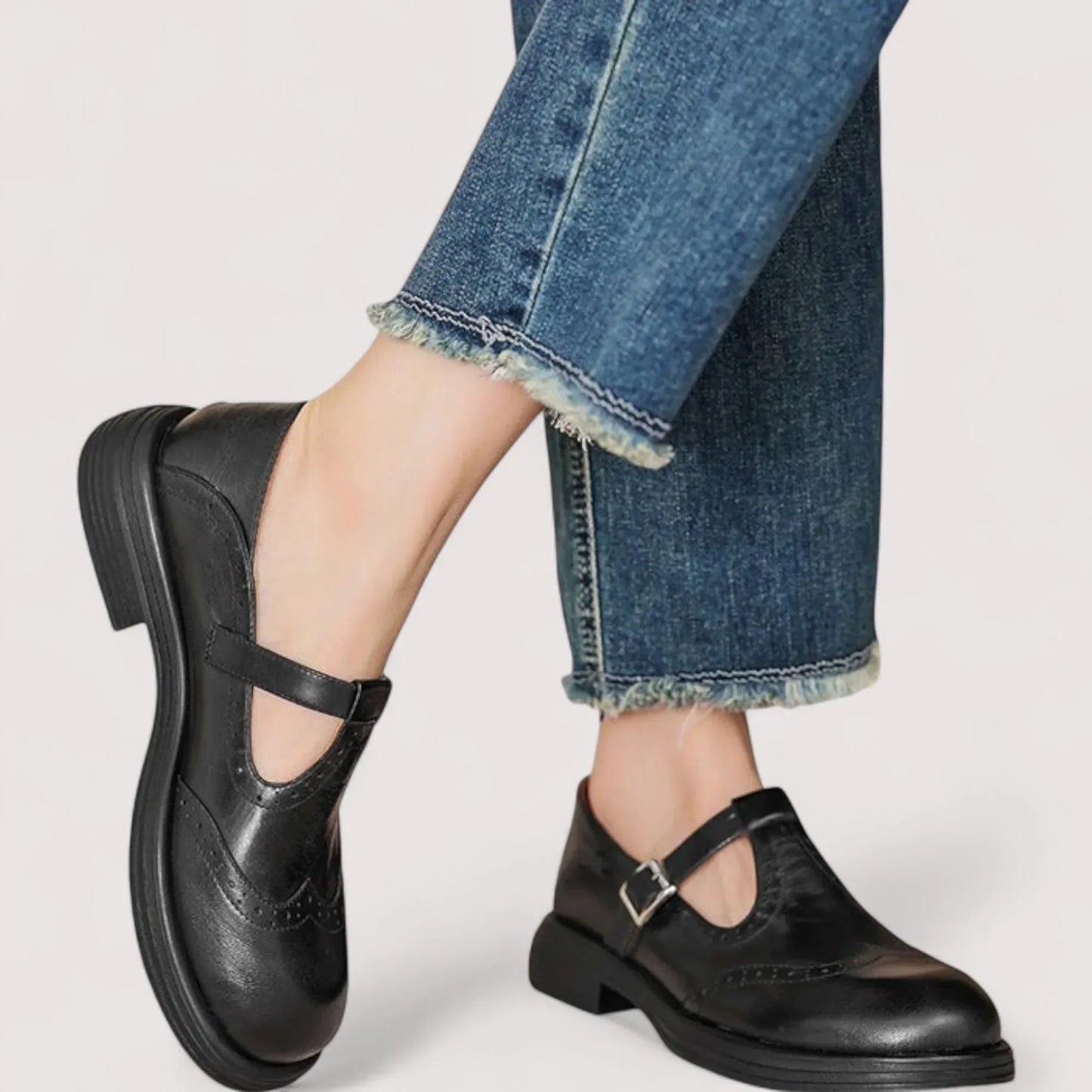Modern Retro Shoes with Adjustable Strap