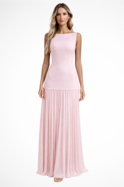 Elegant Pleated Women Maxi Dress