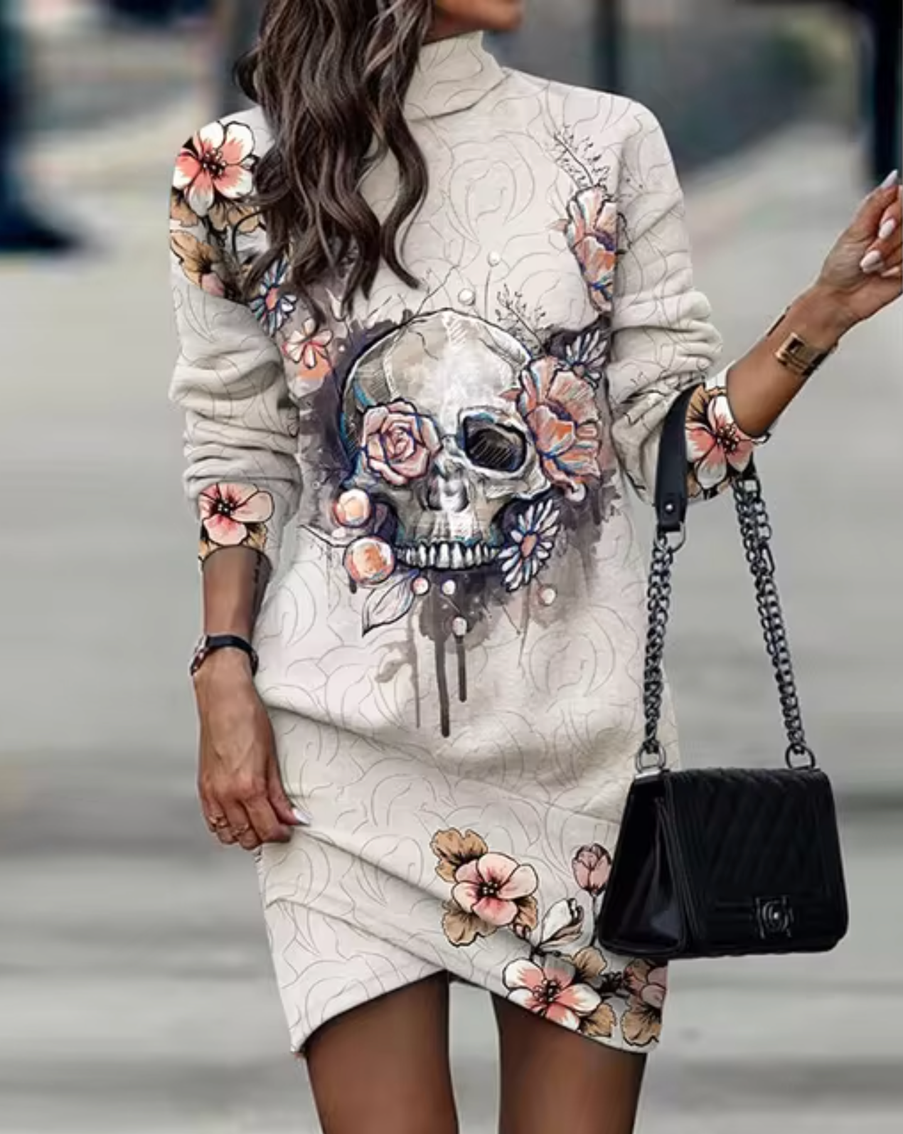 Asymmetrical Hem Casual Women's Dress