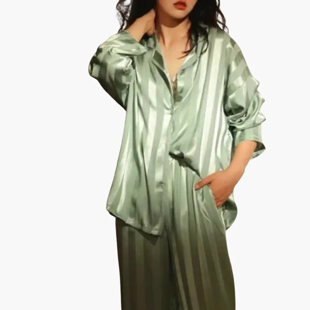 Women’s Elegant Long Sleeve Lounge Pajama Set