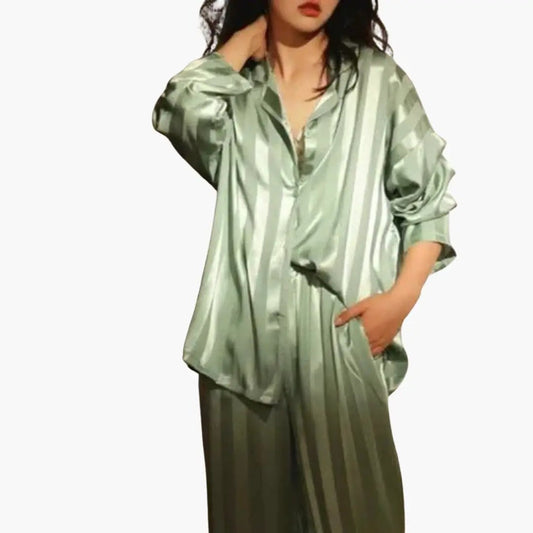 Women’s Elegant Long Sleeve Lounge Pajama Set