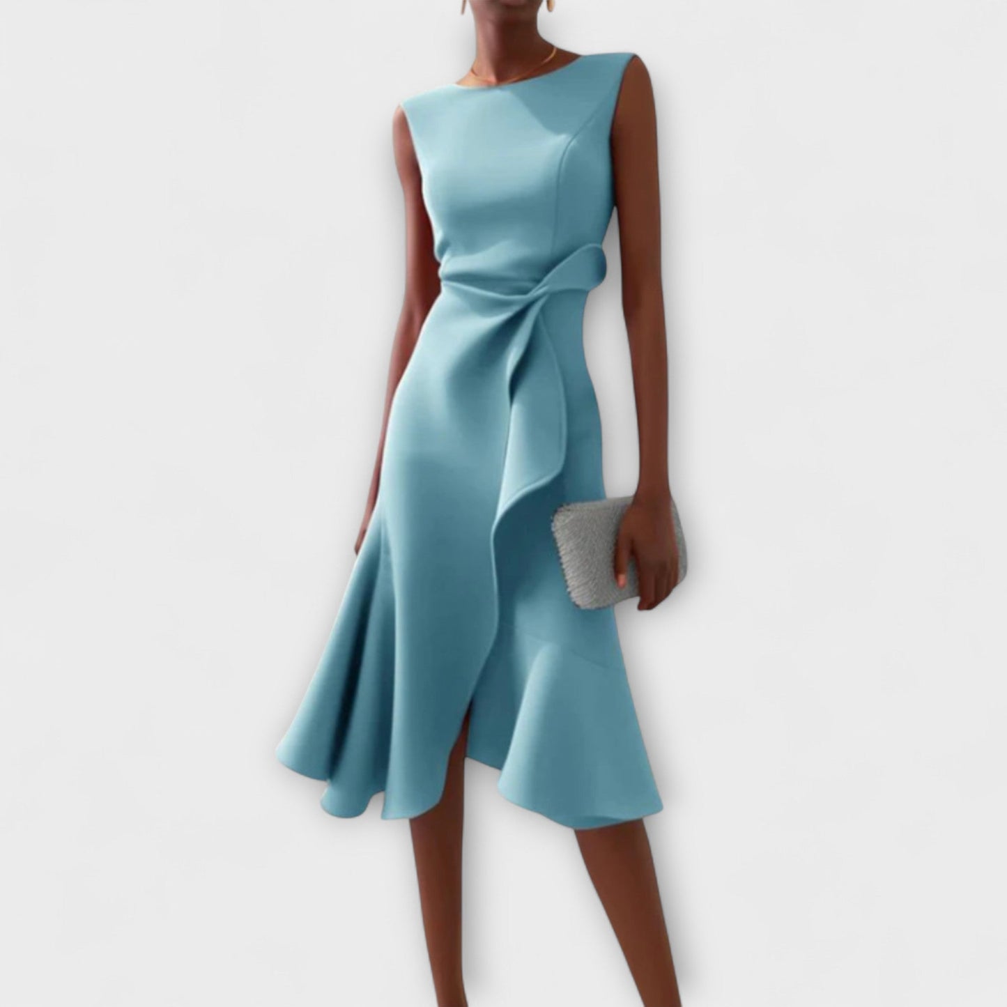 Women's Elegant Sleeveless Midi Cocktail Dress