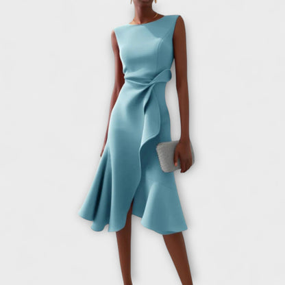 Women's Elegant Sleeveless Midi Cocktail Dress