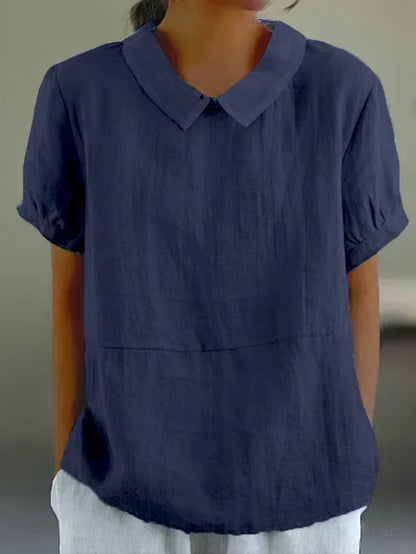 Classic Collared Casual Blouse for Women