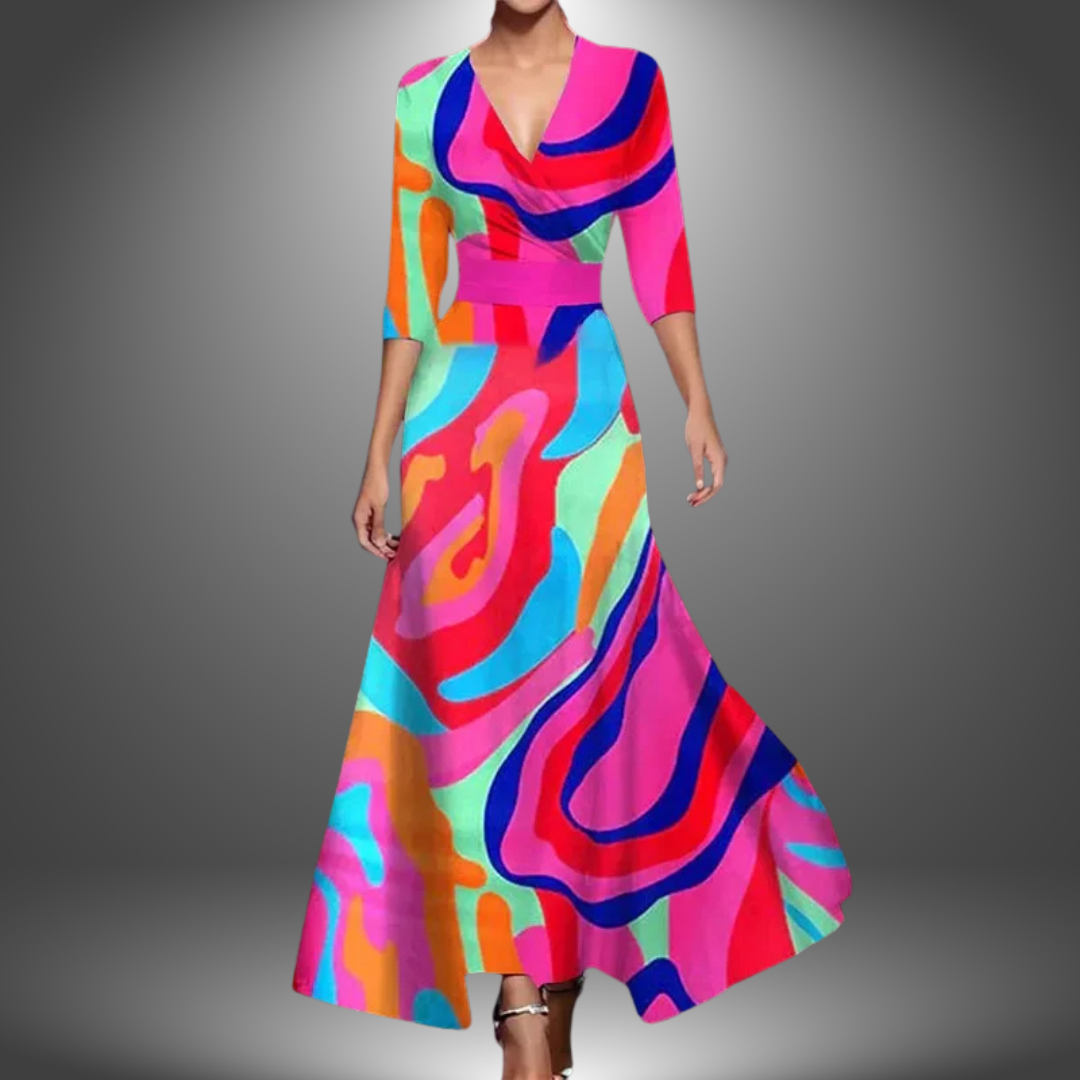 Women's V-Neck Boho Maxi Dress | Flattering, Flowing & Free-Spirited