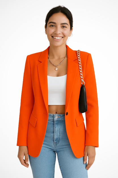Classic Tailored Blazer for Women with Elegant Structured Fit