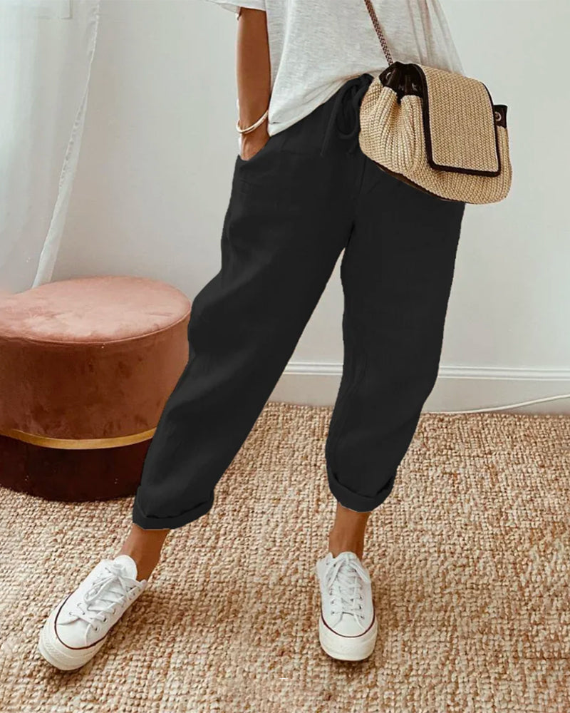 Breathable Comfort Cotton Pants | Moisture-Wicking