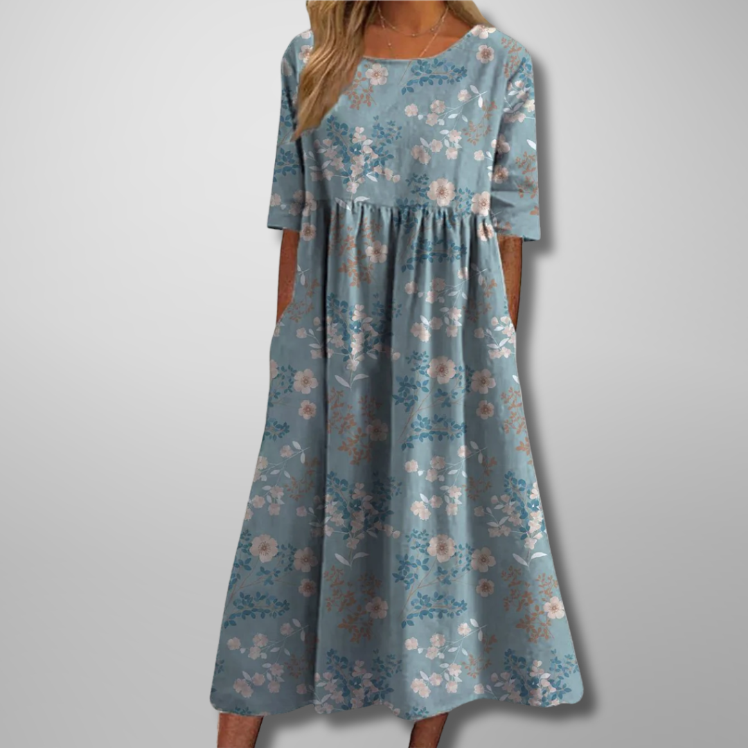 Soft Flowing Floral Midi Dress
