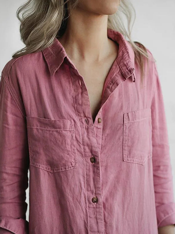 Casual Long Sleeve Button-Up Jumpsuit for Women