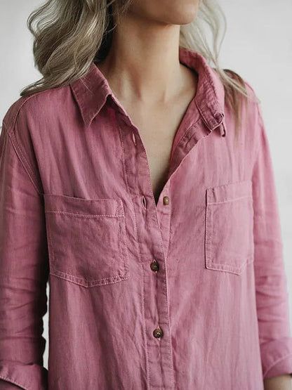 Casual Long Sleeve Button-Up Jumpsuit for Women