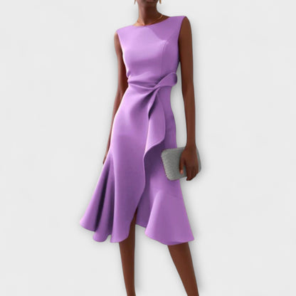 Women's Elegant Sleeveless Midi Cocktail Dress