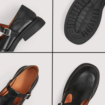 Modern Retro Shoes with Adjustable Strap