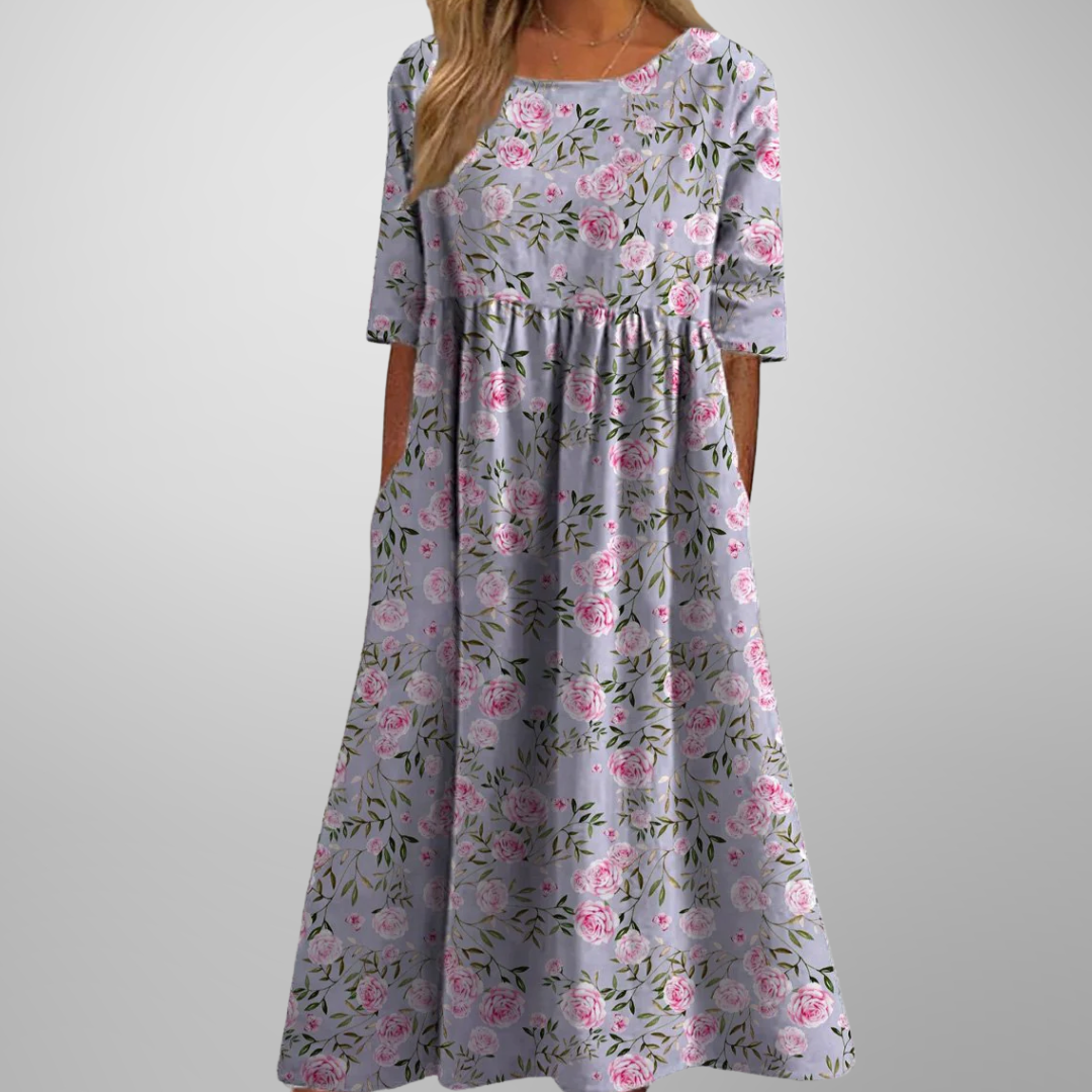 Soft Flowing Floral Midi Dress