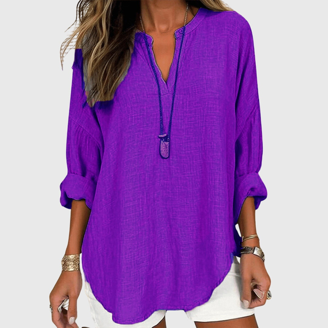 Flowy Long Sleeve Beach Shirt for Women