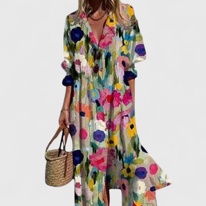 Paula Boho Maxi Dress for Women - Elegant Flowy Style