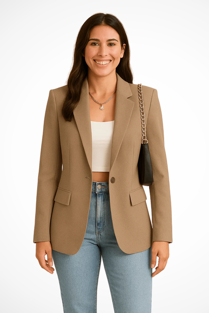 Classic Tailored Blazer for Women with Elegant Structured Fit