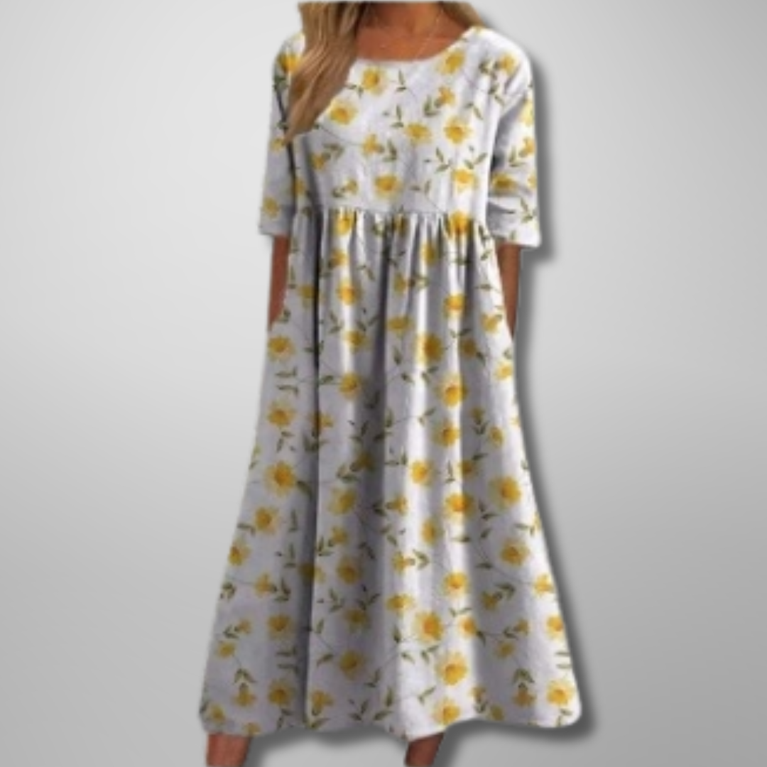 Soft Flowing Floral Midi Dress
