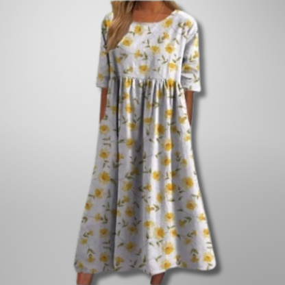 Soft Flowing Floral Midi Dress
