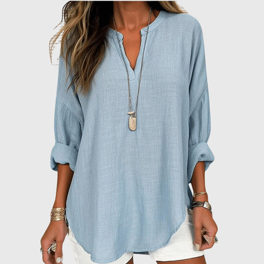 Flowy Long Sleeve Beach Shirt for Women
