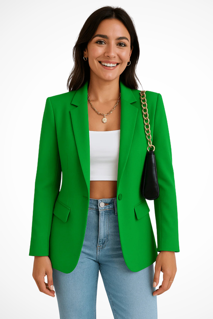 Classic Tailored Blazer for Women with Elegant Structured Fit