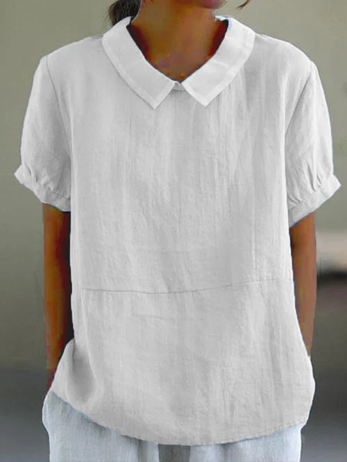 Classic Collared Casual Blouse for Women