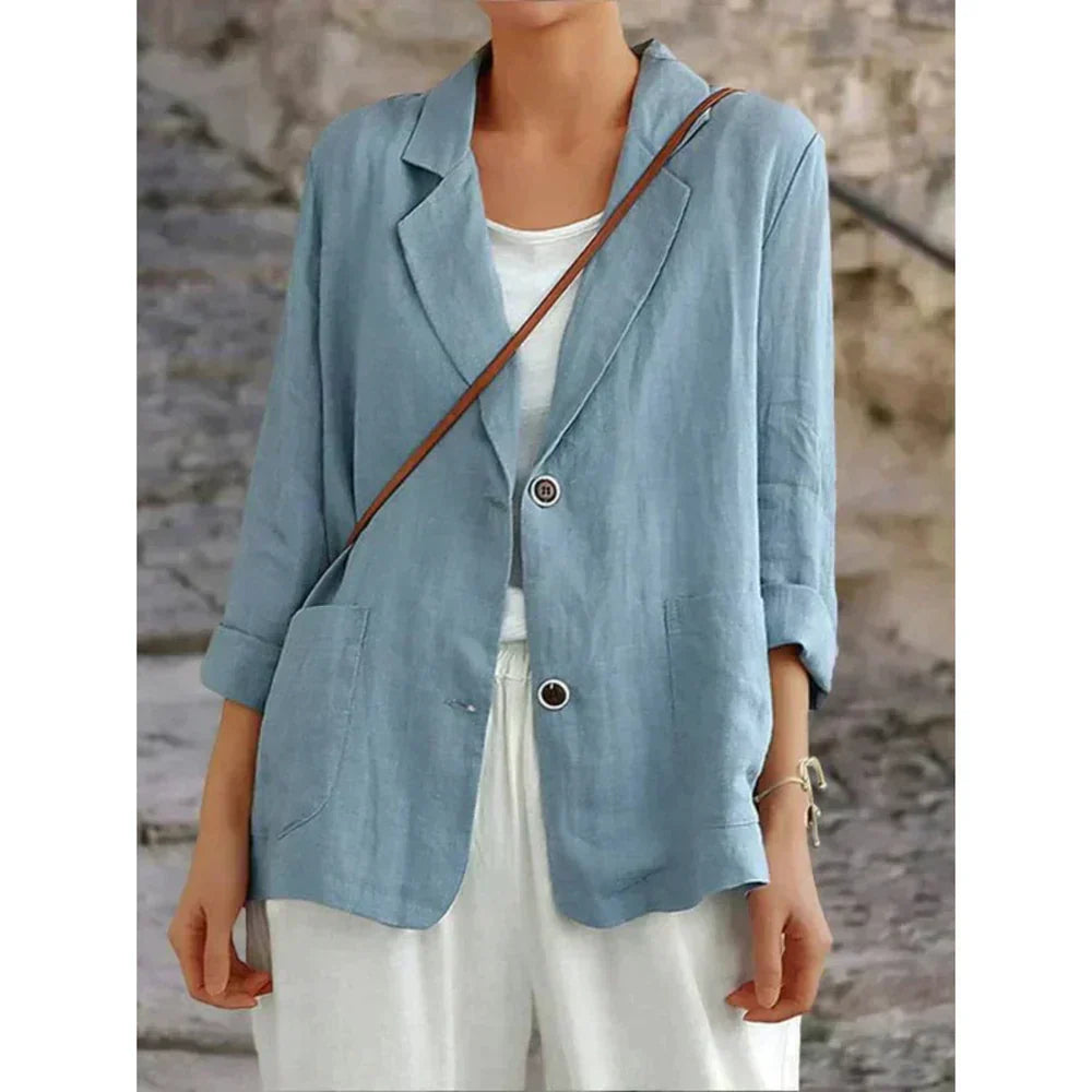 Lightweight Button-Up Cardigan with Relaxed Fit