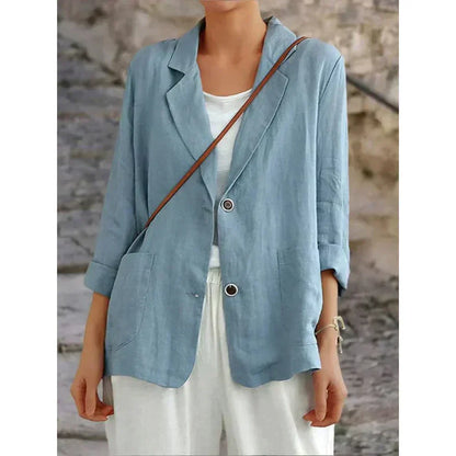 Lightweight Button-Up Cardigan with Relaxed Fit