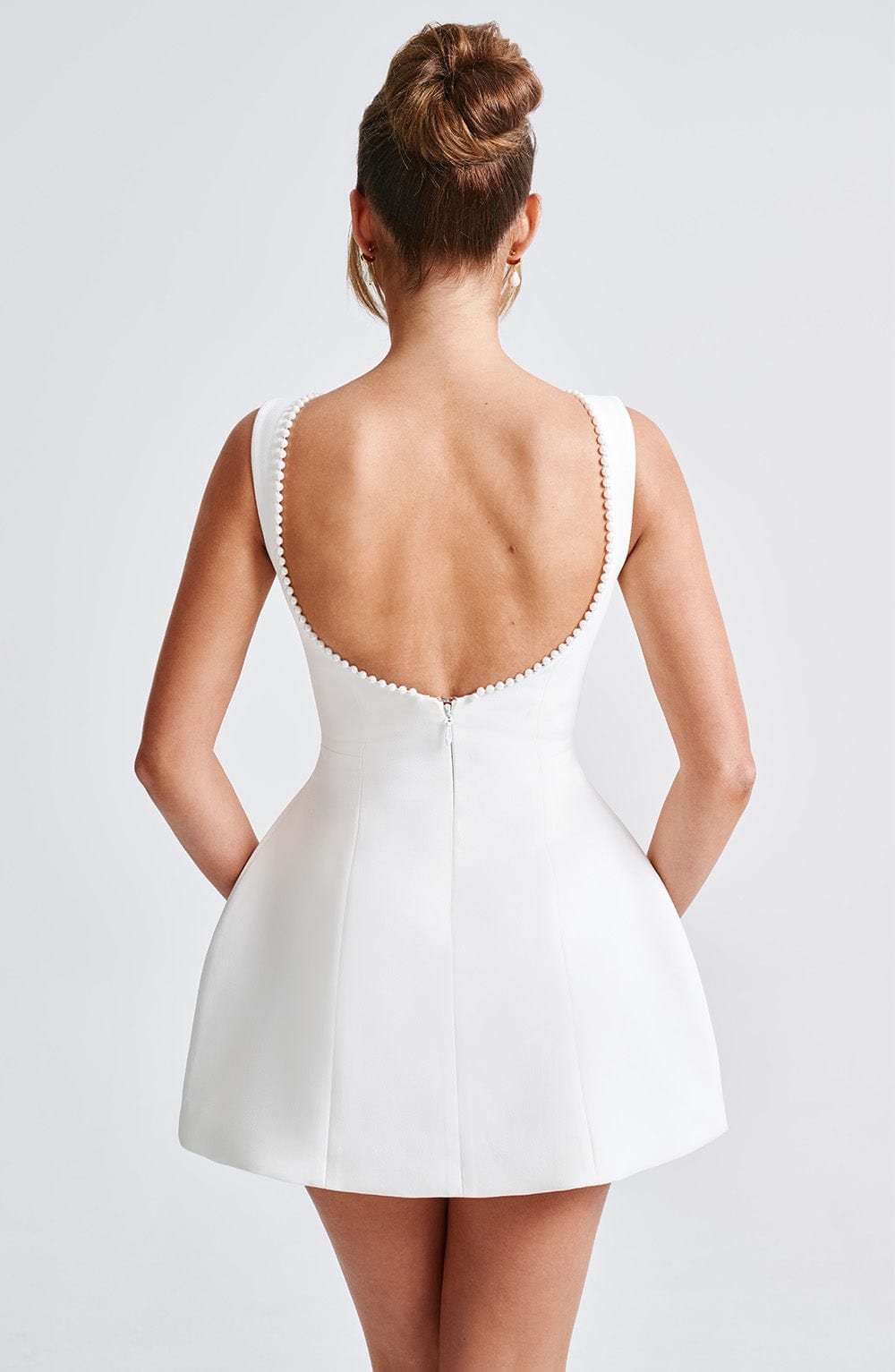 Elegant Open Back Bow Mini Dress for Women