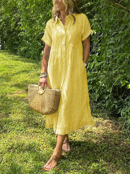 Wendy Pinstripe Shirt Dress for Women