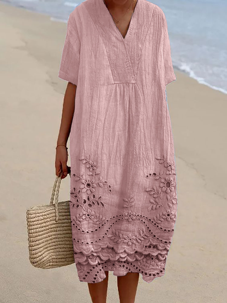 Mila Midi Dress Cotton Bohemian Summer Dress Women