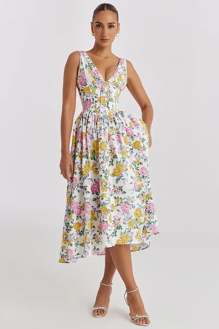 Women's Elegant Midi Dress with Flattering Tailored Fit