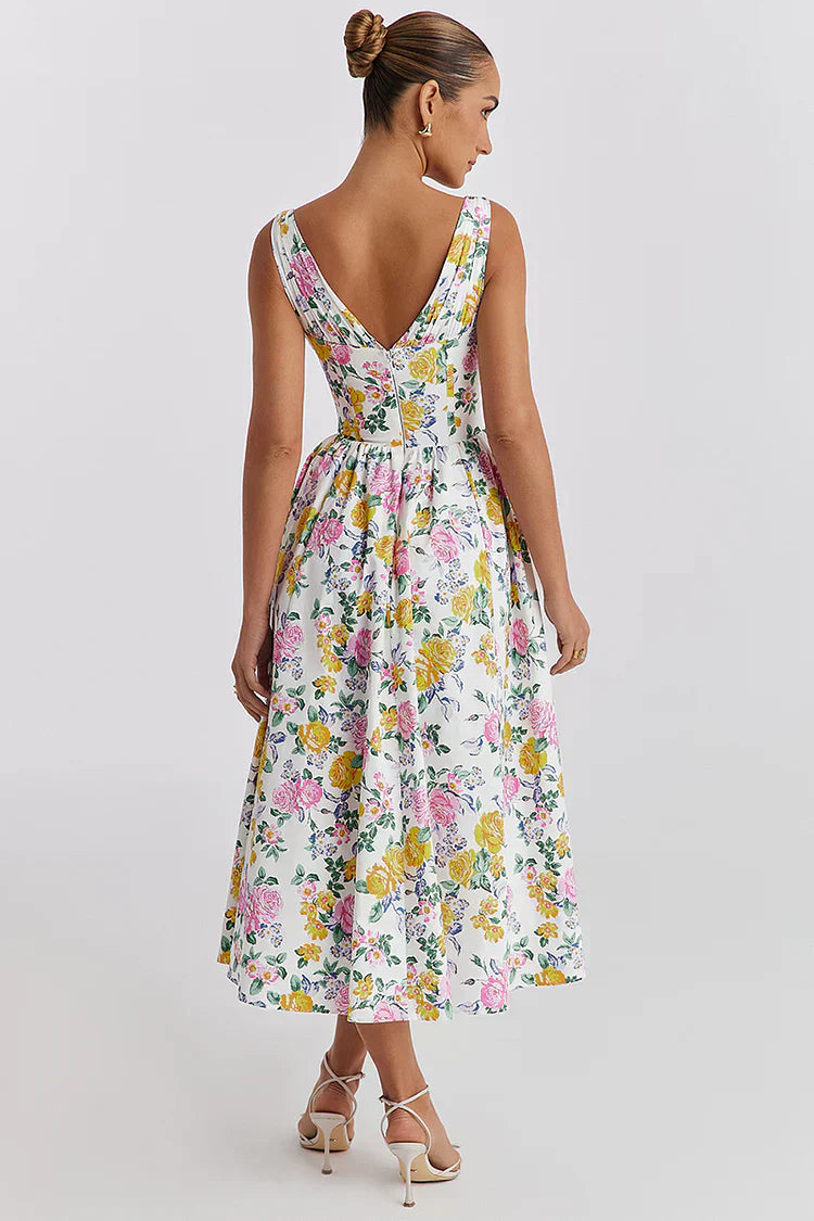 Women's Elegant Midi Dress with Flattering Tailored Fit