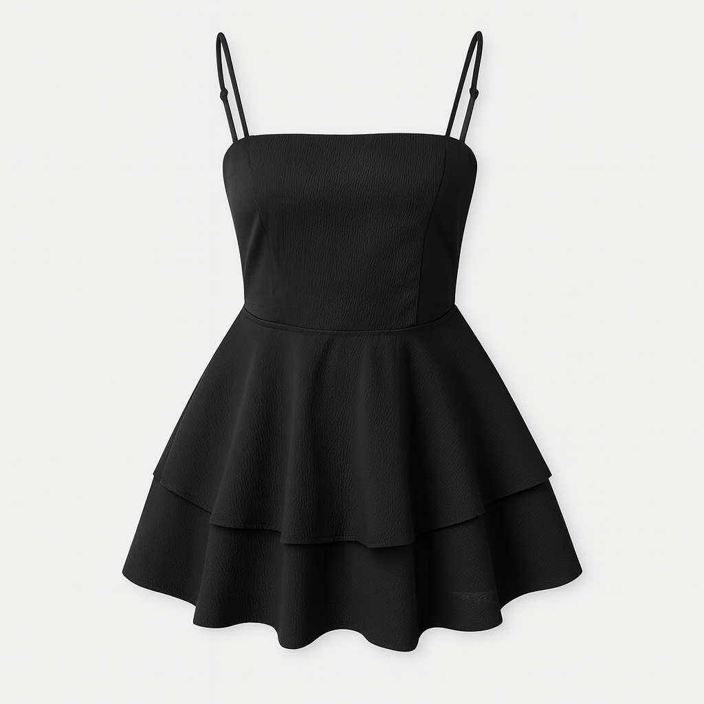 Amaya Ruffle Mini Dress Spaghetti Straps Women