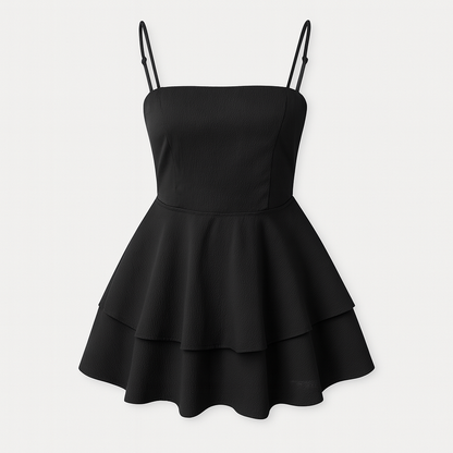 Amaya Ruffle Mini Dress Spaghetti Straps Women