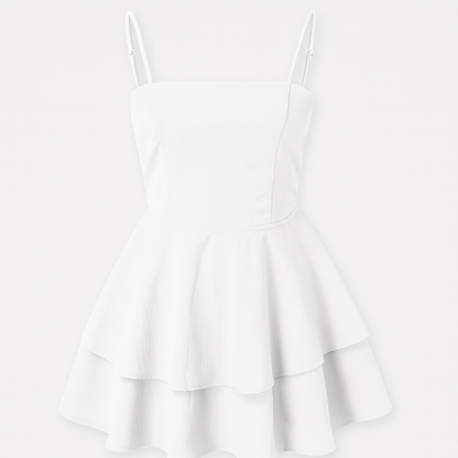 Amaya Ruffle Mini Dress Spaghetti Straps Women