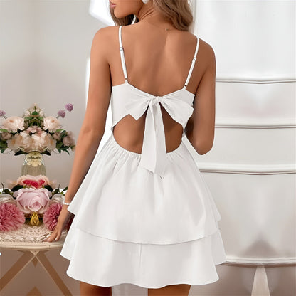 Amaya Ruffle Mini Dress Spaghetti Straps Women