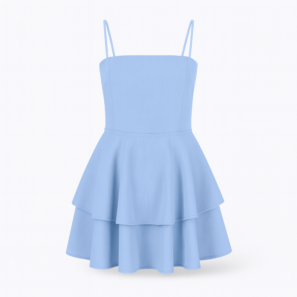 Amaya Ruffle Mini Dress Spaghetti Straps Women