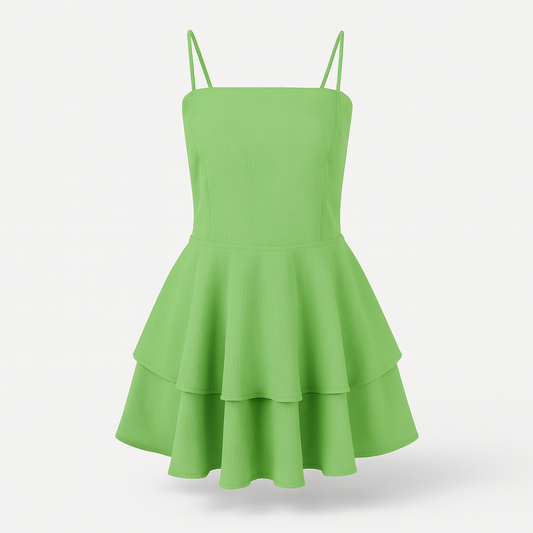 Amaya Ruffle Mini Dress Spaghetti Straps Women