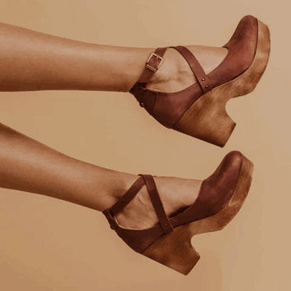 Classic Strap Heels Women Timeless Retro Design