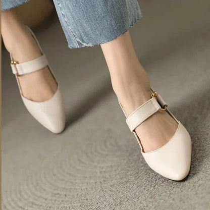Mary Jane Block Heel Pumps for Women