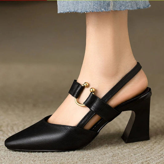 Mary Jane Block Heel Pumps for Women