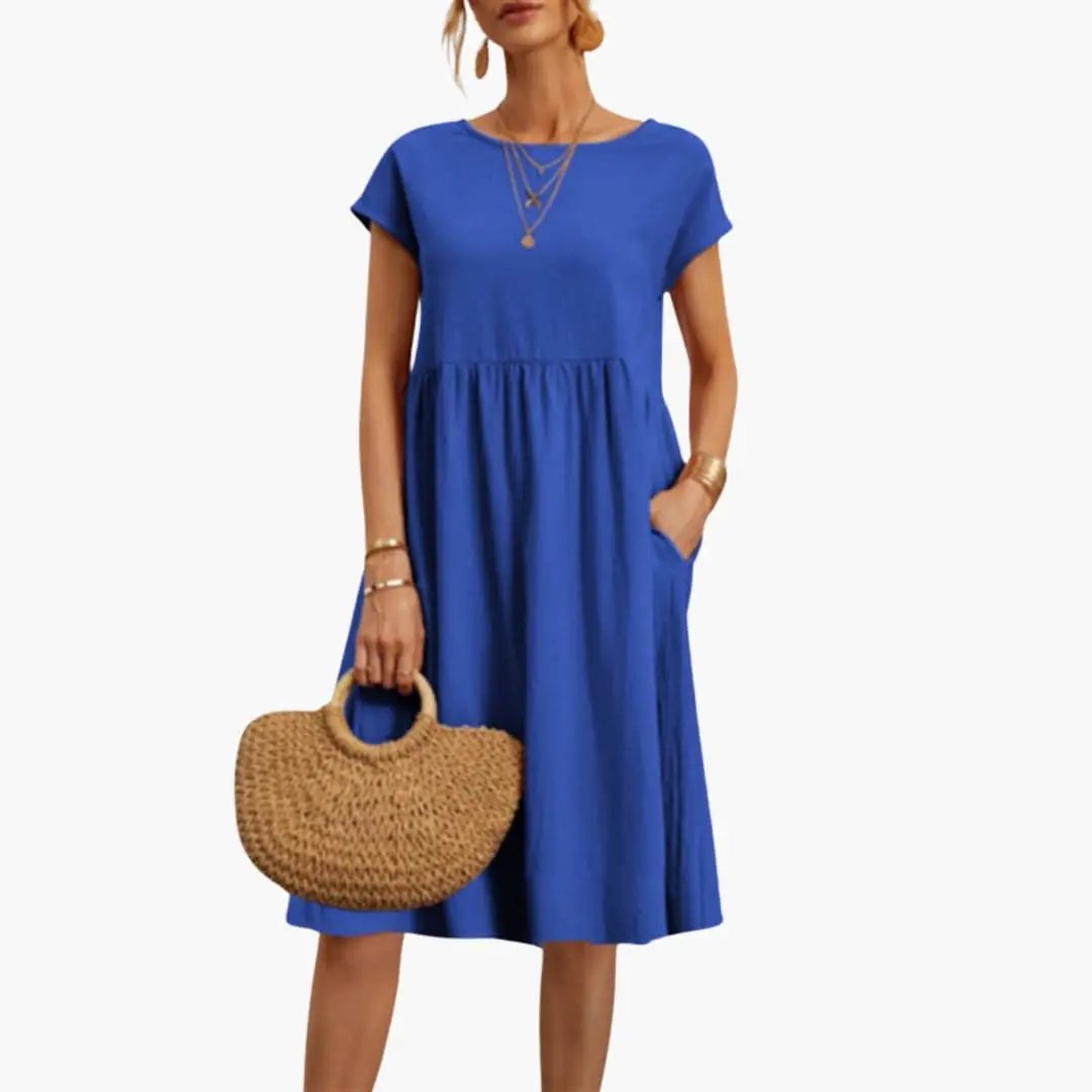 Women’s Casual Short Sleeve Midi Dress