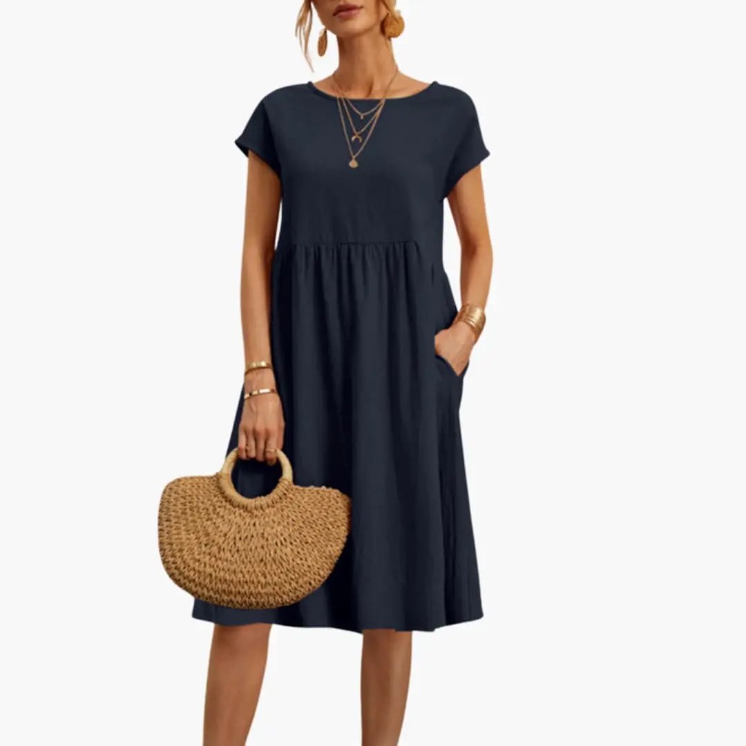 Women’s Casual Short Sleeve Midi Dress