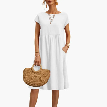 Women’s Casual Short Sleeve Midi Dress