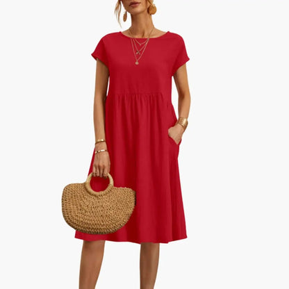 Women’s Casual Short Sleeve Midi Dress