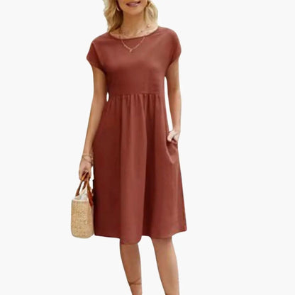 Women’s Casual Short Sleeve Midi Dress