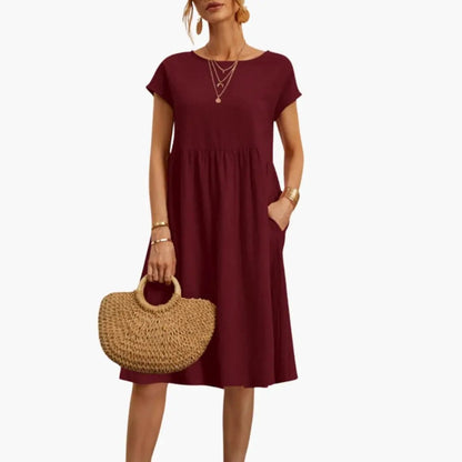 Women’s Casual Short Sleeve Midi Dress