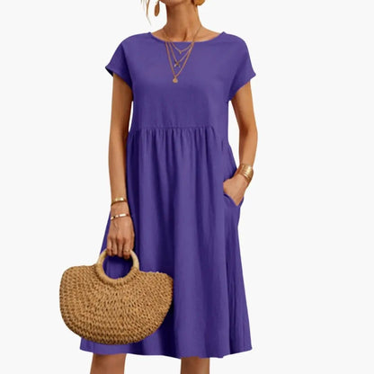 Women’s Casual Short Sleeve Midi Dress