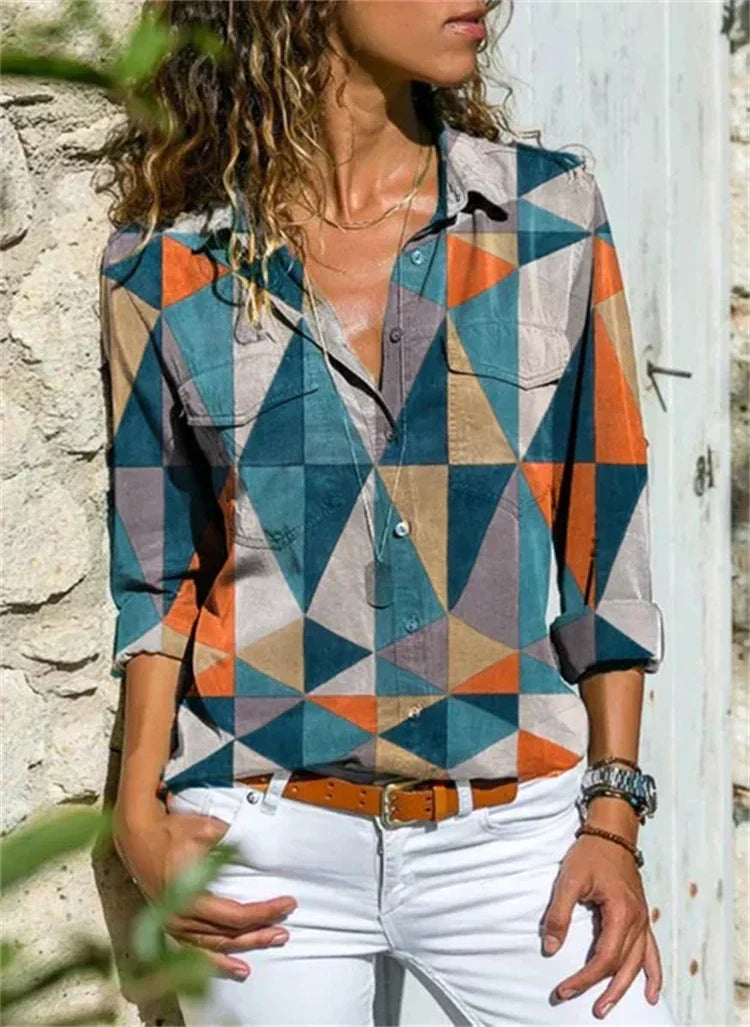 Women's Summer Blouse with Relaxed Fit and Effortlessly Elegant Style