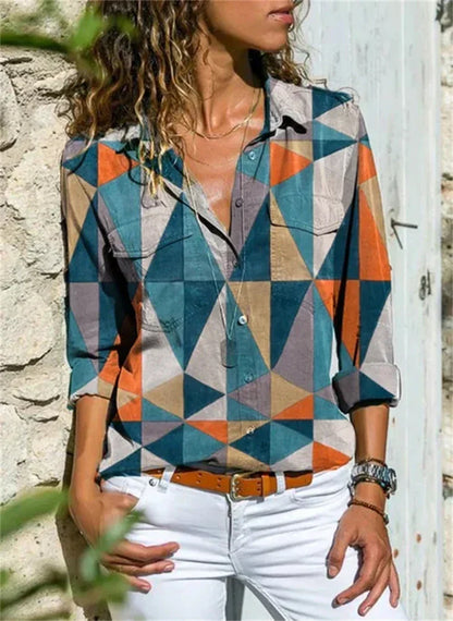 Women's Summer Blouse with Relaxed Fit and Effortlessly Elegant Style